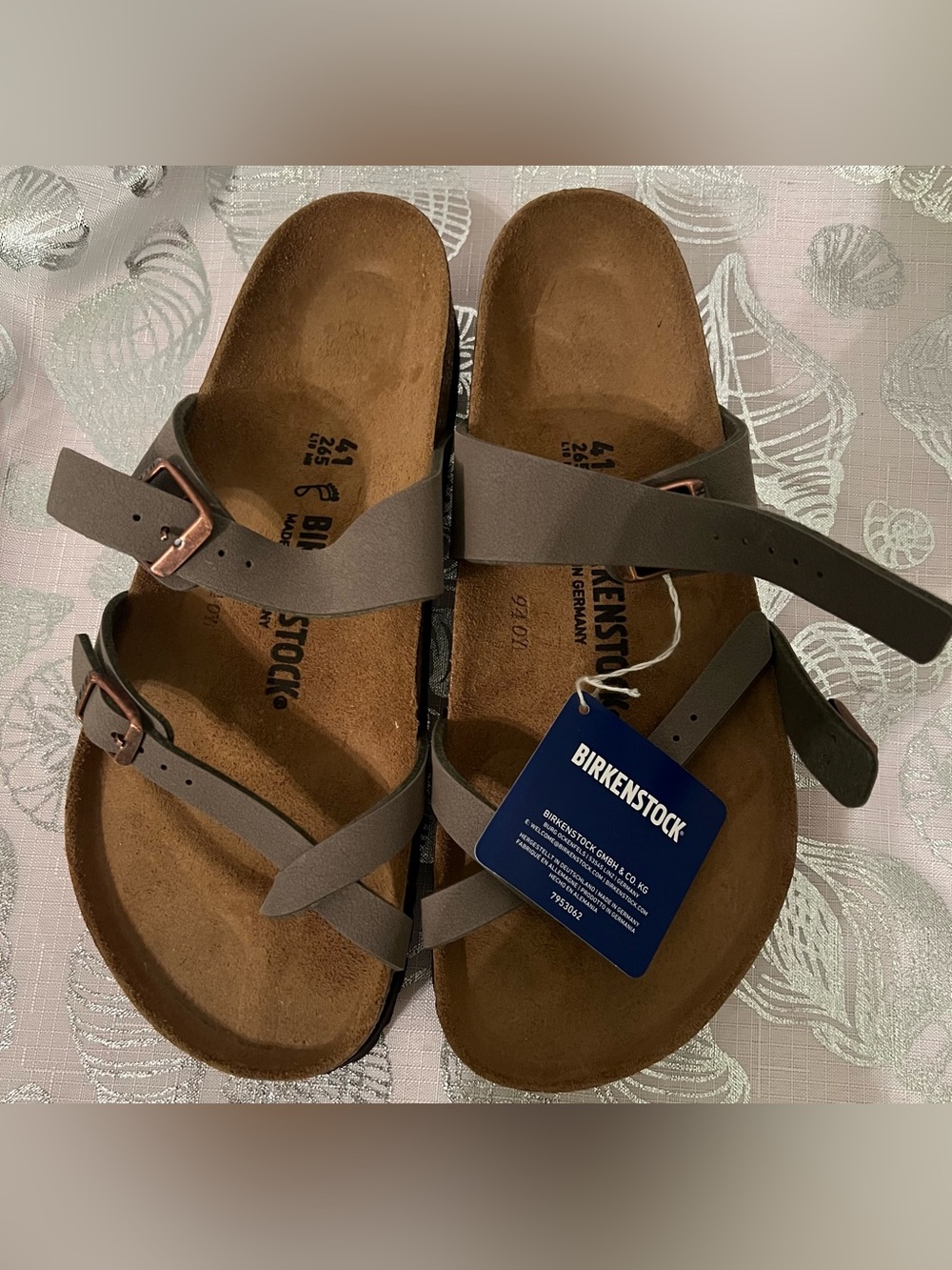 Birkenstock Mayari Birkibuc Women's Sandals Stone Brand New - Picture 3 of 7